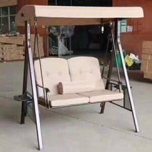 Pink Steel Swing – 2-3 Person Metal Seat for Home