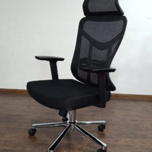 ErgoRev™ Revolving Office Chair – With Armrests, Neck Rest, and Back Support