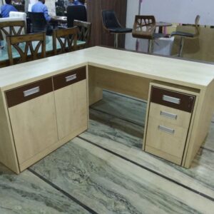 ProEdge™ L-Shaped Office Table with Drawers – Efficient Design for Modern Workspaces