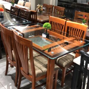 ClearLux™ Glass Dining Table – 4-Seater with Elegant Glass Top and Sleek Frame