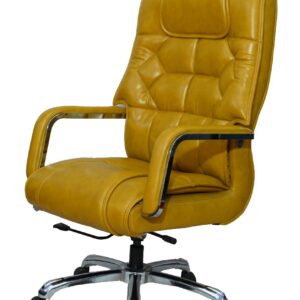 Rose designer high back executive chair in apricot SpaceX leatherette for office use