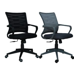 Ergonomic medium back recliner office chair with cushioned seat and adjustable tilt function