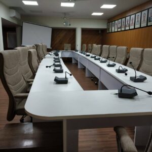 Premium white meeting table with luxury modern design, perfect for office conference rooms.