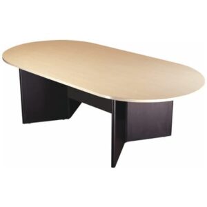 Lelo wooden small conference table with a natural finish, ideal for compact meeting rooms
